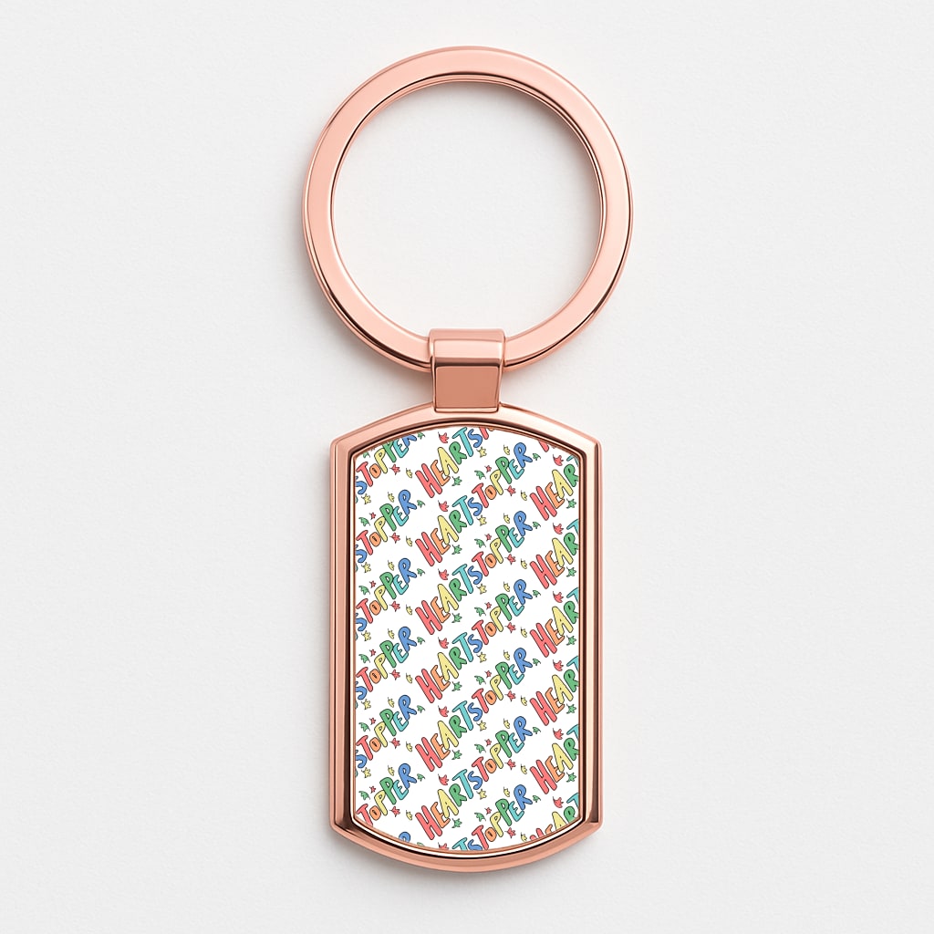 Heart Pattern Rose Gold Keyring