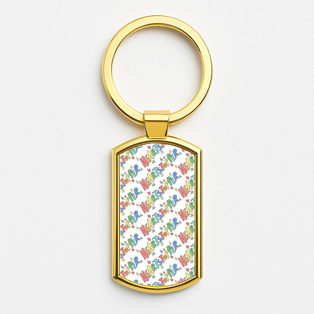 Heart Pattern Gold Keyring