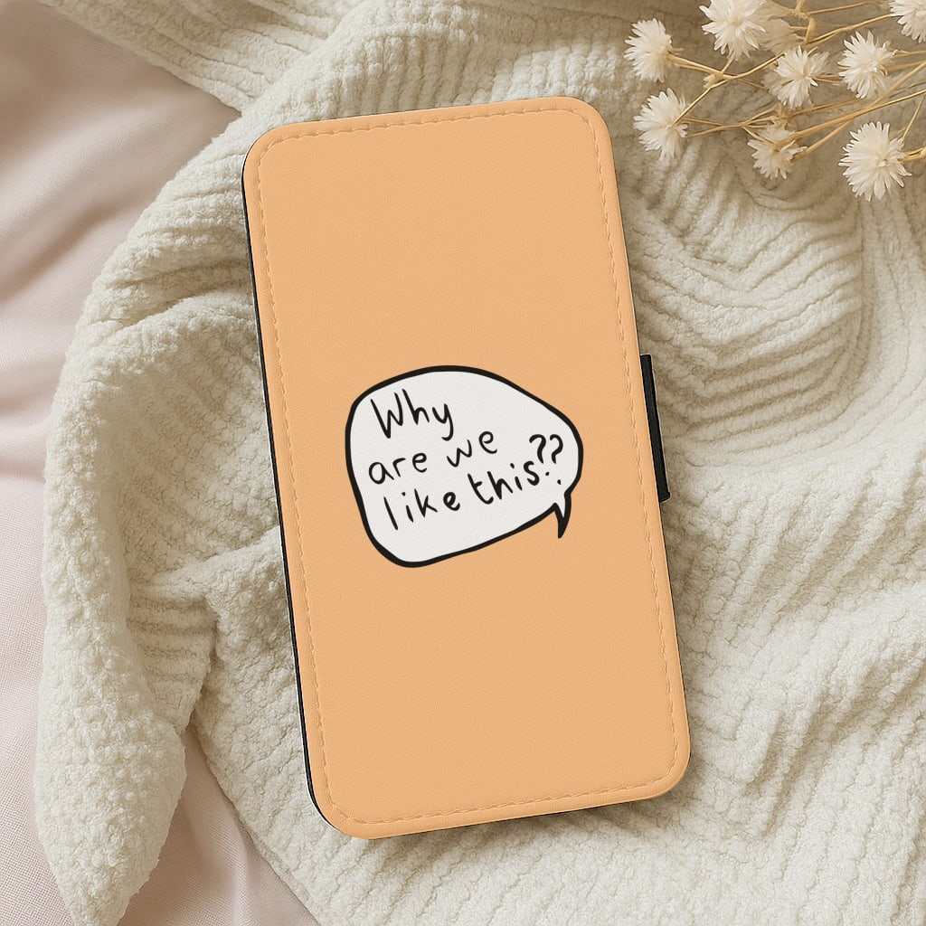 Why Are We Like This - Heart TV Wallet Phone Case
