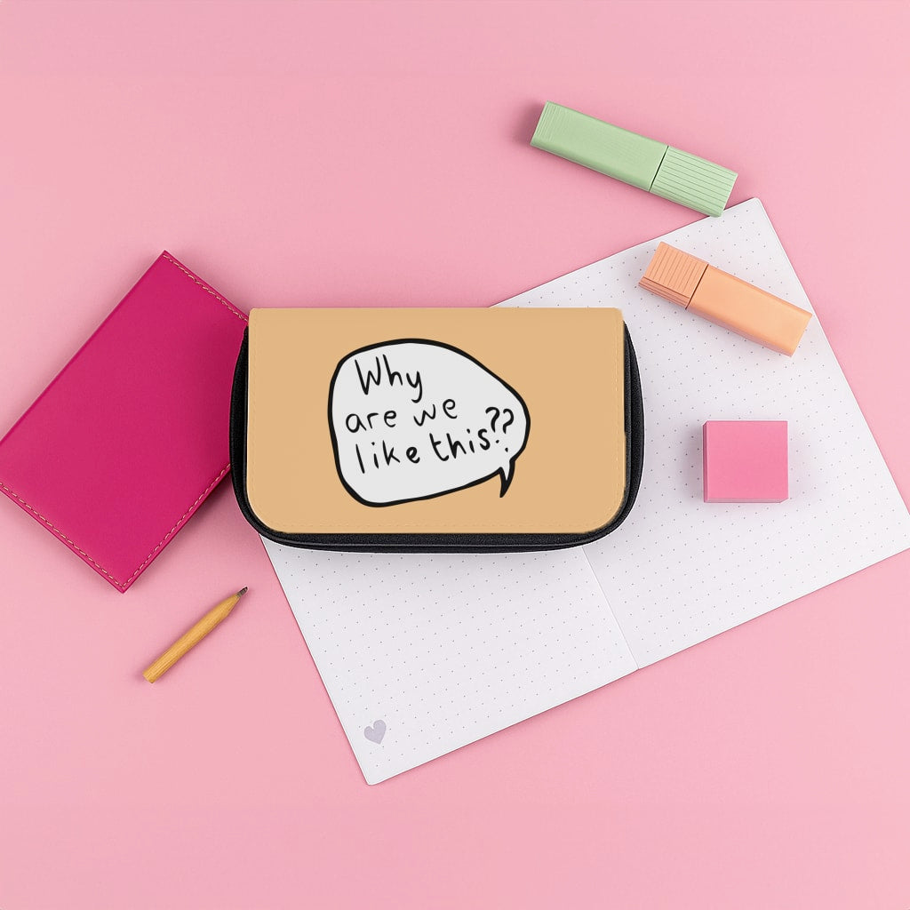 Why Are We Like This - Heart TV Pencil Case