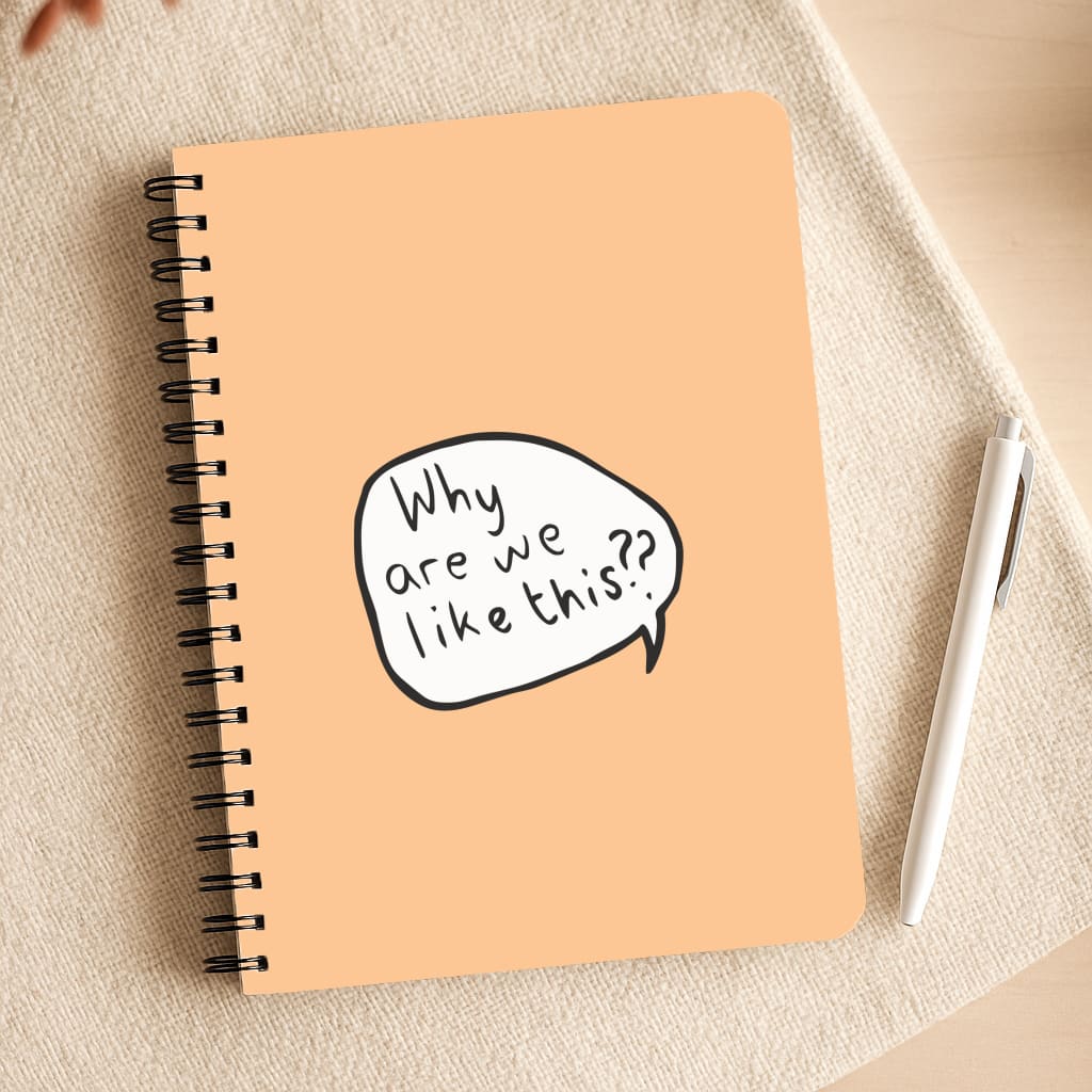 Why Are We Like This - Heart TV Notepad