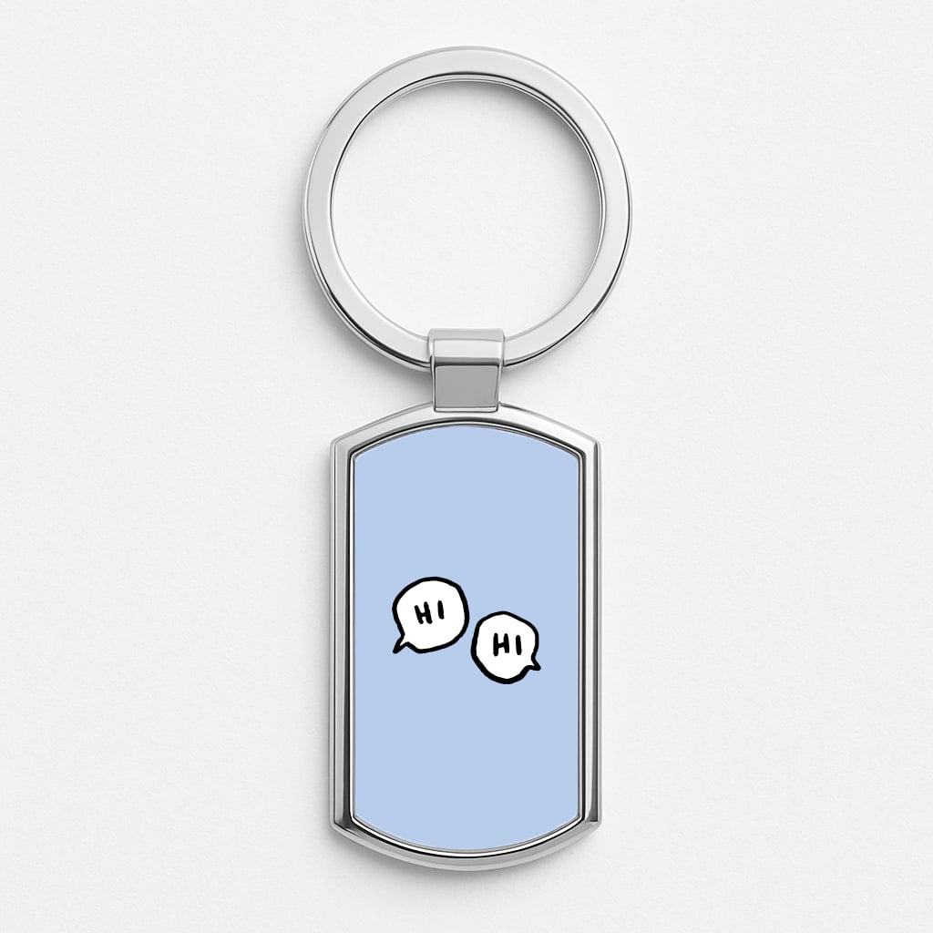 Hi Hi - Heart TV Silver Keyring