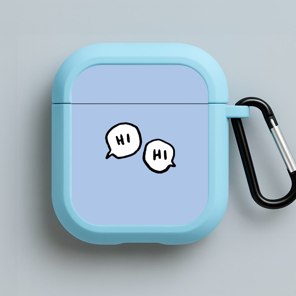 Hi Hi - Heart TV Blue AirPods Case