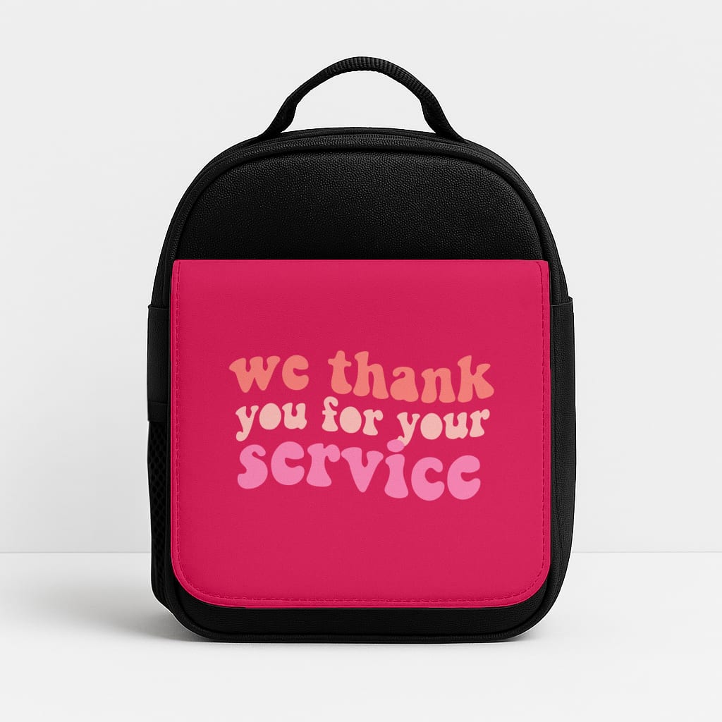We Thank You For Your Service - Heart TV Insulated Lunchbox