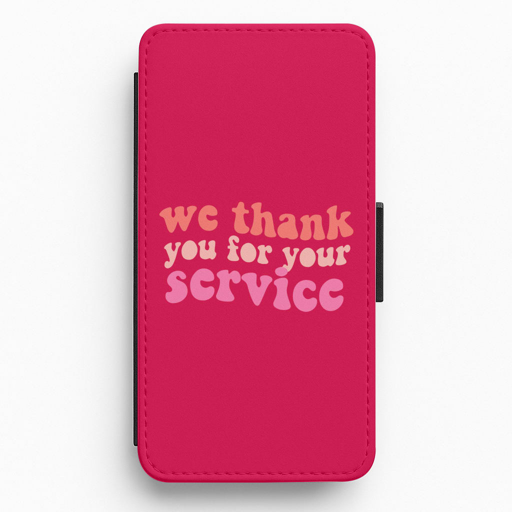 We Thank You For Your Service - Heart TV Flip / Wallet Phone Case