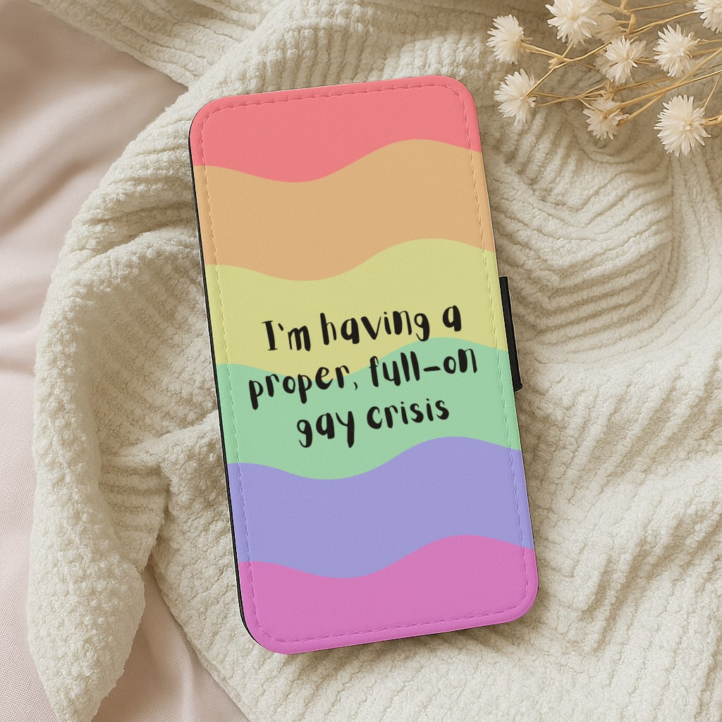 Gay Crisis - Heart TV Wallet Phone Case