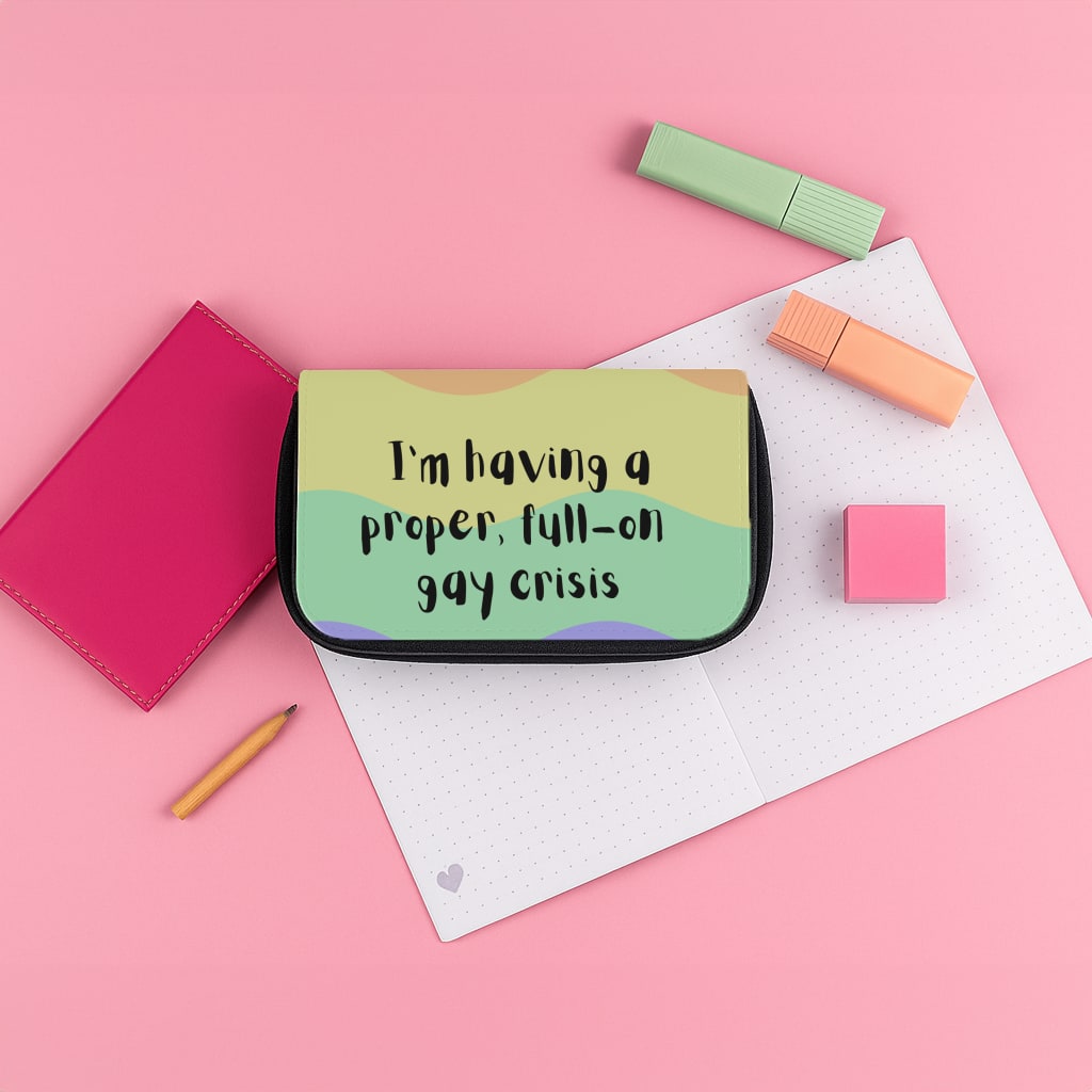 Gay Crisis - Heart TV Pencil Case