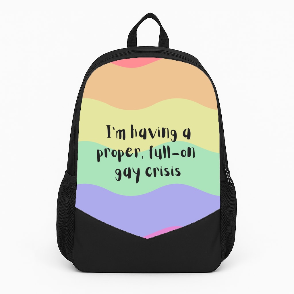 Gay Crisis - Heart TV Large Backpack