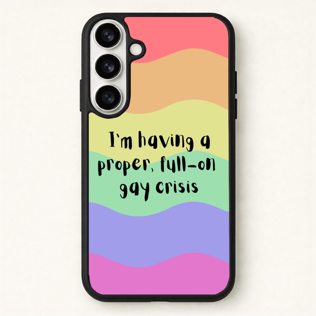 Gay Crisis - Heart TV Phone Case for Galaxy S26