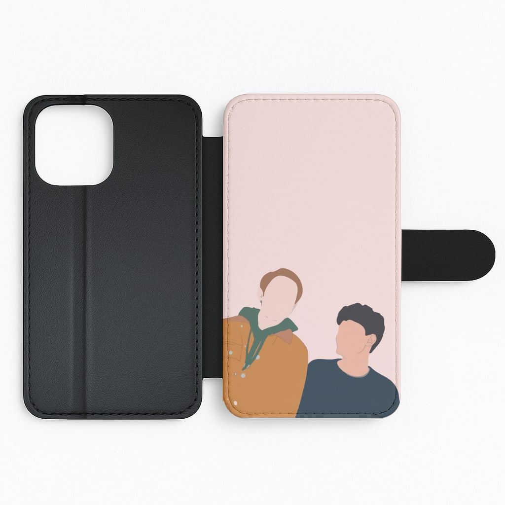 Nick And Charlie - Heart TV Flip Phone Case