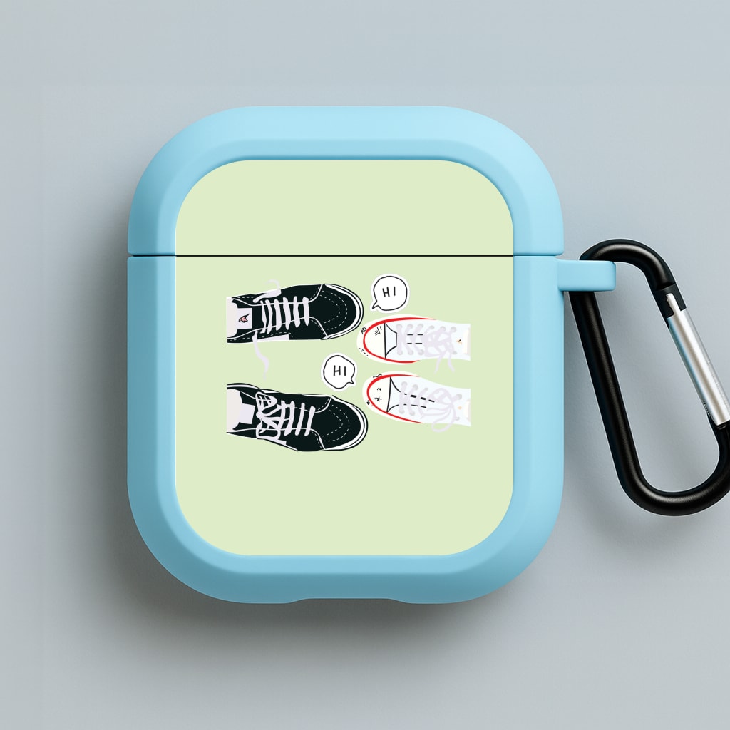 Hi - Heart TV Blue AirPods Case