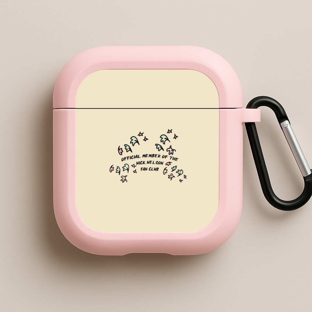 Official Member Of The Nick Nelson Fan Club - Heart TV Pink AirPods Case