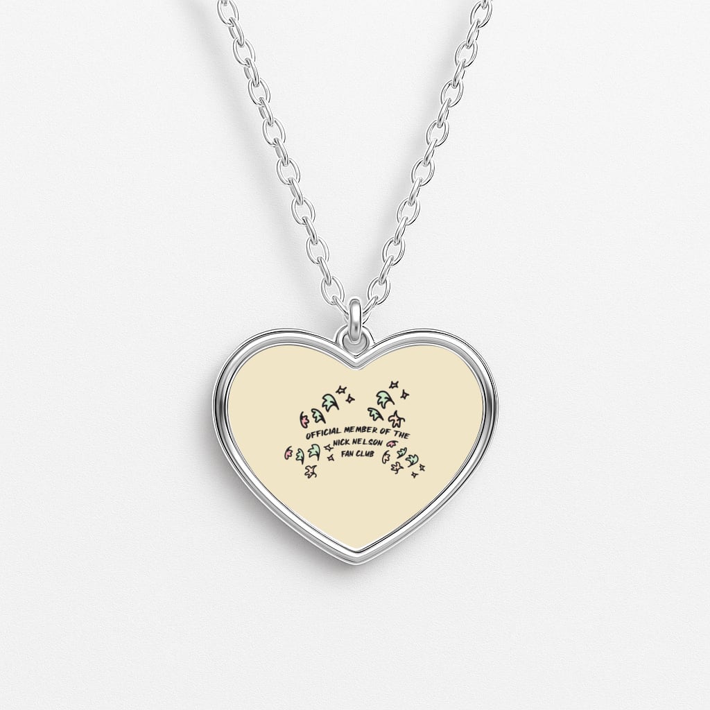 Official Member Of The Nick Nelson Fan Club - Heart TV Heart Necklace