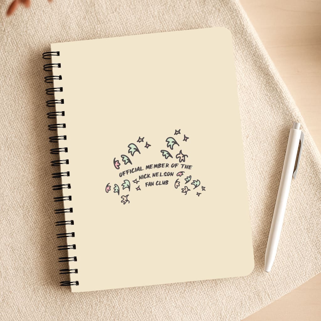 Official Member Of The Nick Nelson Fan Club - Heart TV Notepad