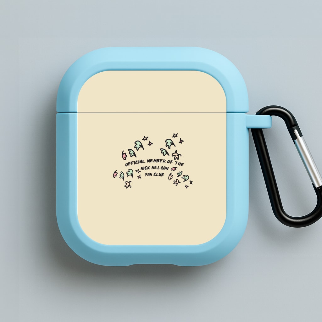 Official Member Of The Nick Nelson Fan Club - Heart TV Blue AirPods Case