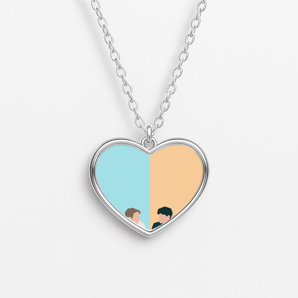 Blue And Yellow - Heart TV Necklace