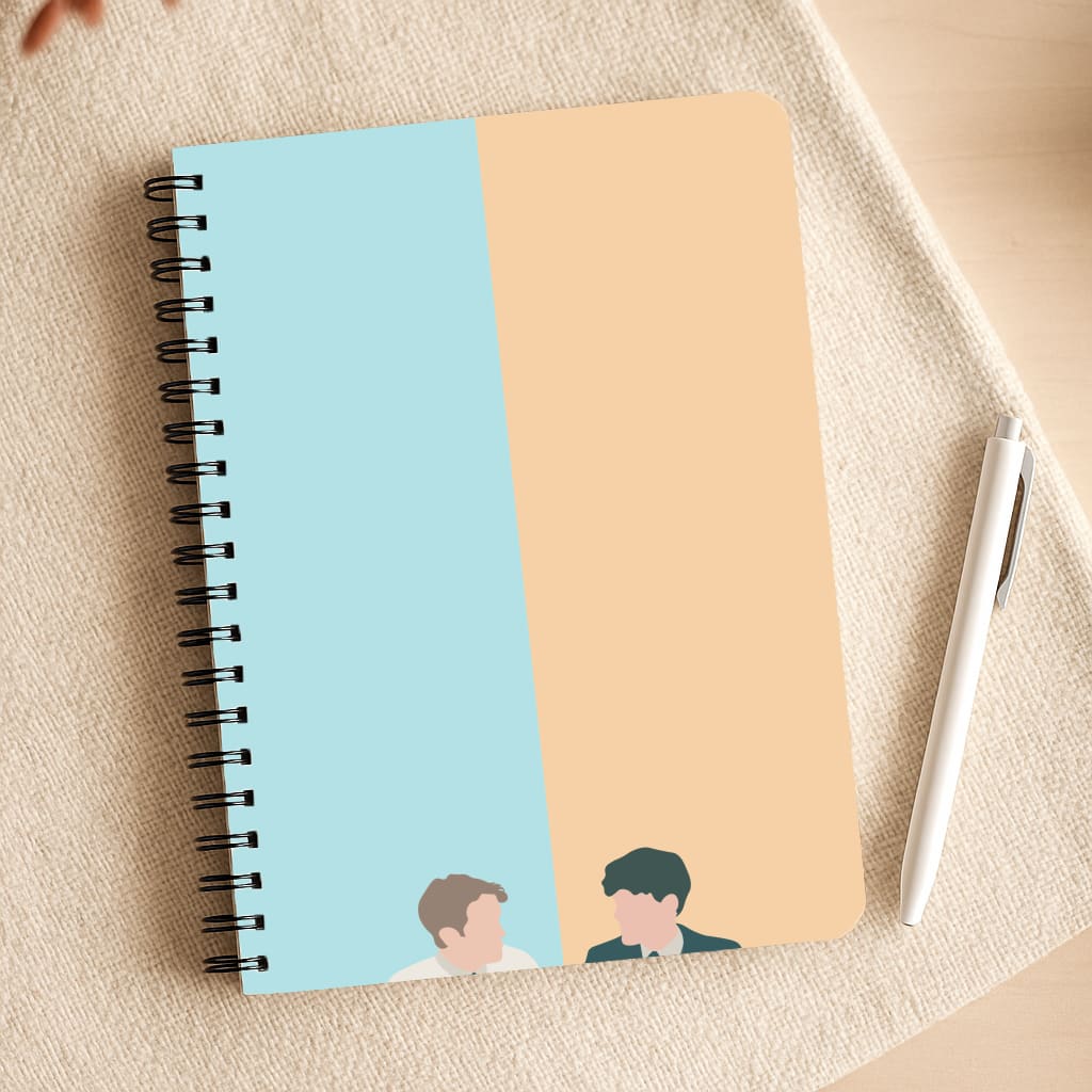 Blue And Yellow - Heart TV Notepad