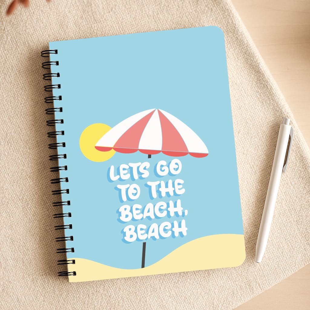 Lets Go To The Beach - Summer Quotes Notepad