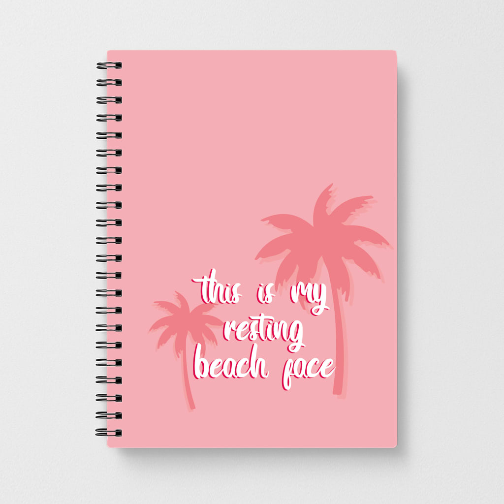 This Is My Resting Beach Face - Summer Quotes Notebook