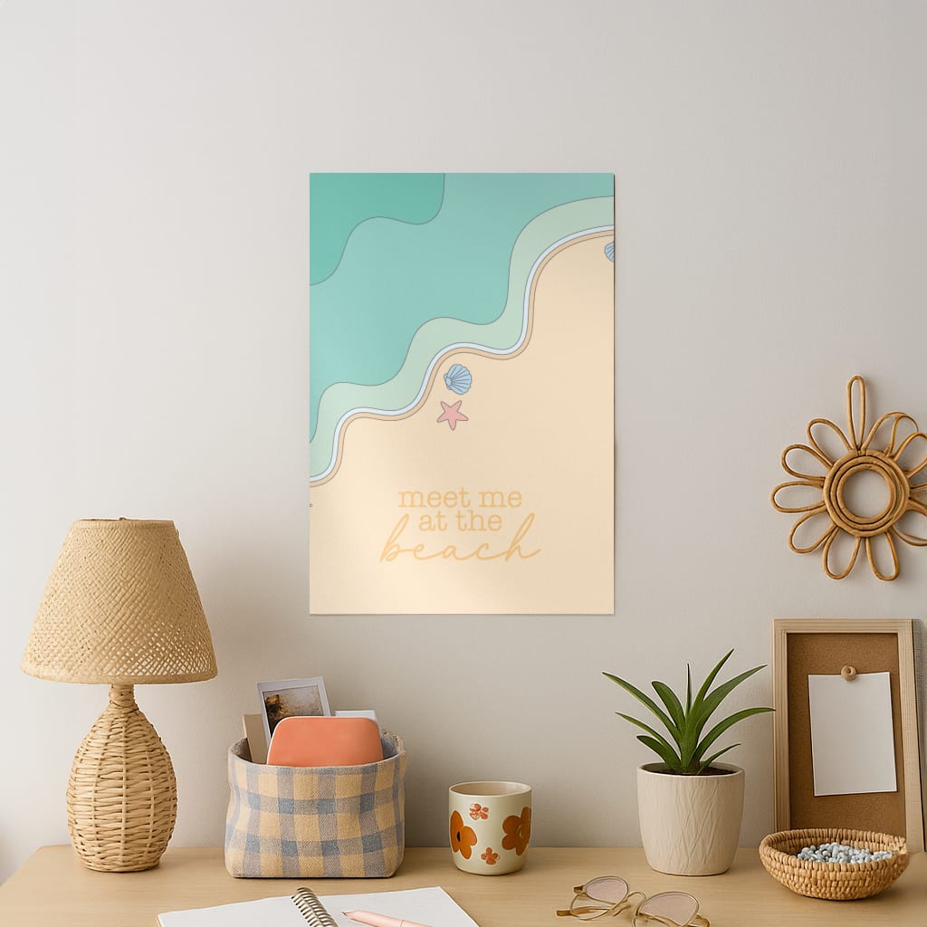Meet Me At The Beach - Summer Art Print