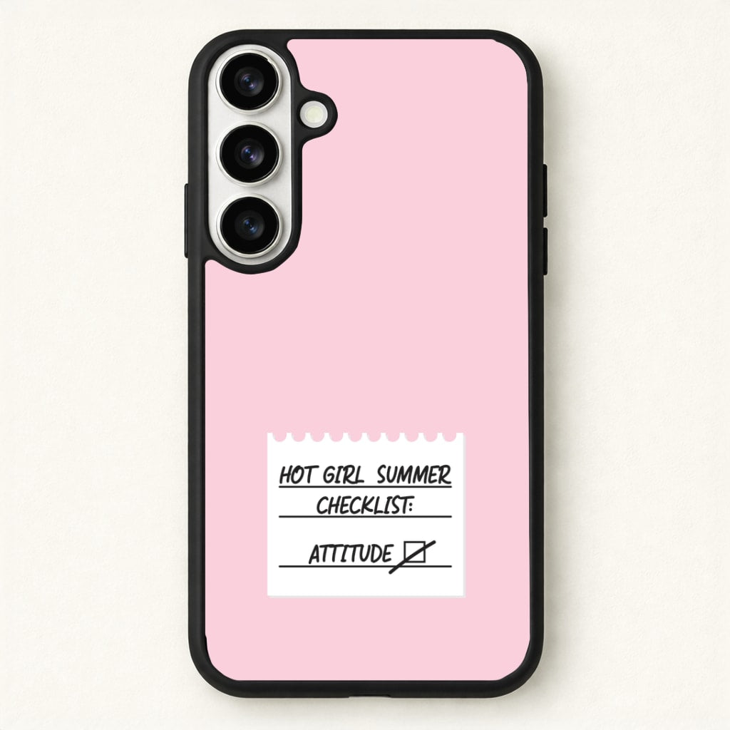 Hot Girl Summer Checklist - Summer Phone Case for Galaxy S26 Plus