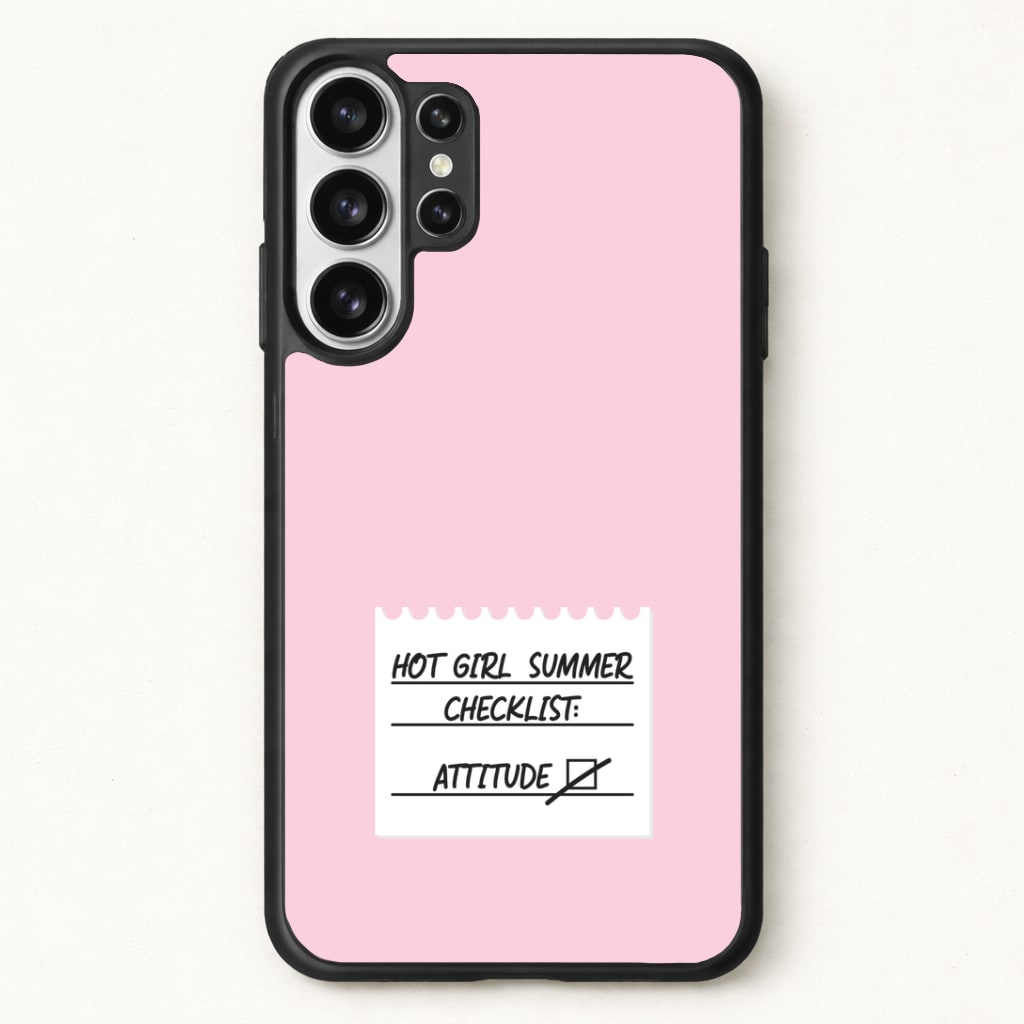 Hot Girl Summer Checklist - Summer Phone Case for Galaxy S26 Ultra