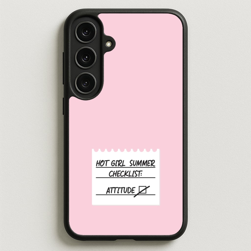Hot Girl Summer Checklist - Summer Phone Case for Galaxy S25FE