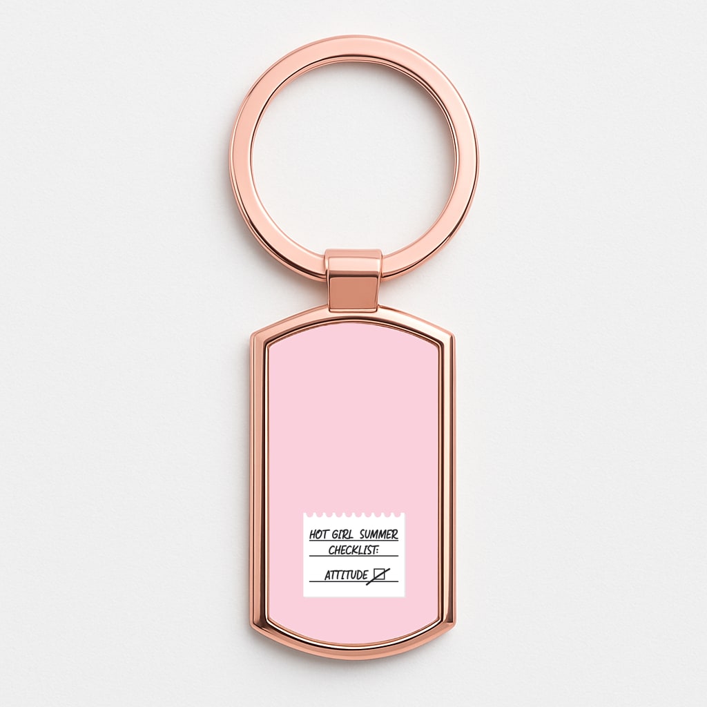 Hot Girl Summer Checklist - Summer Rose Gold Keyring