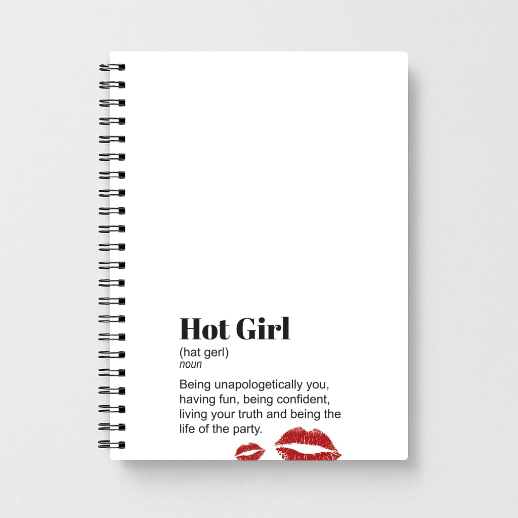 Hot Girl Dictionary Definition Notebook