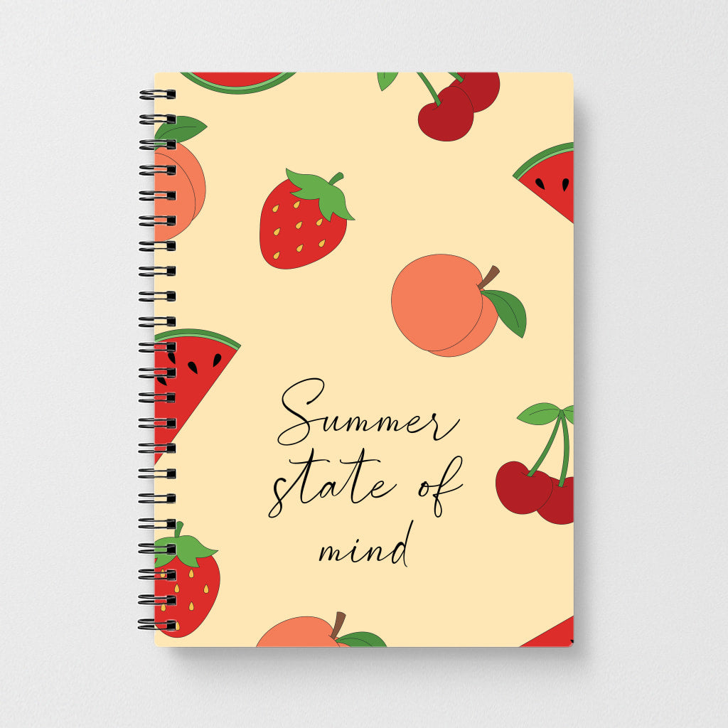 Summer State Of Mind Fruits Pattern Notebook