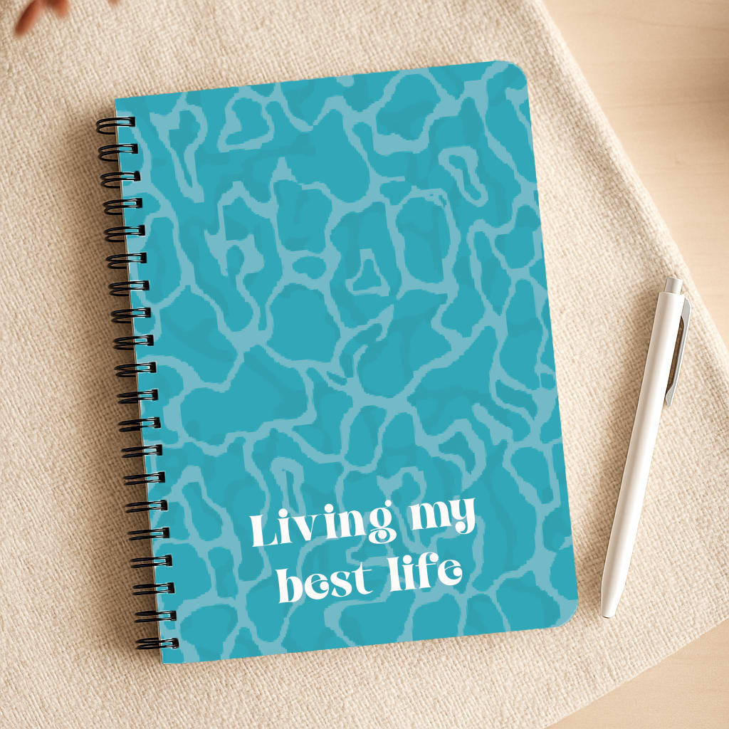Living My Best Life Water Pattern Notepad
