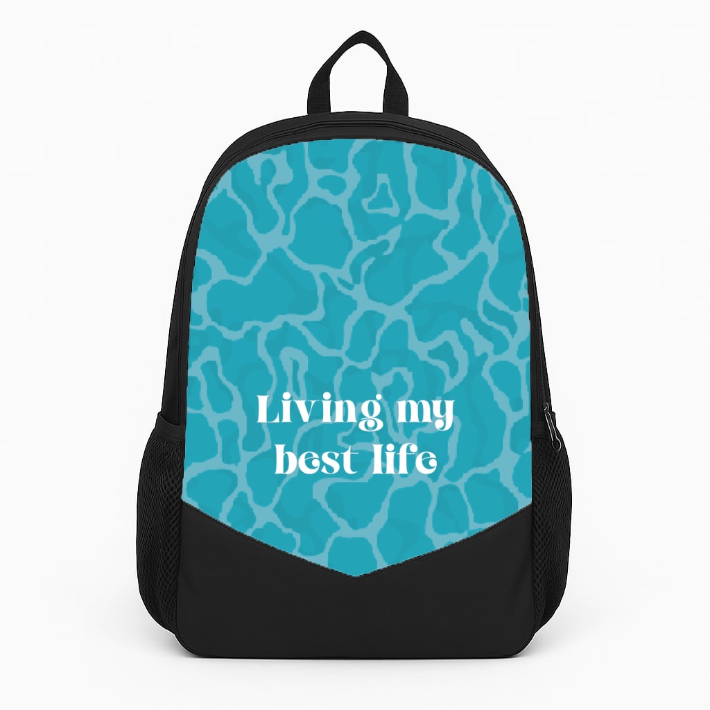Living My Best Life Water Pattern Backpack