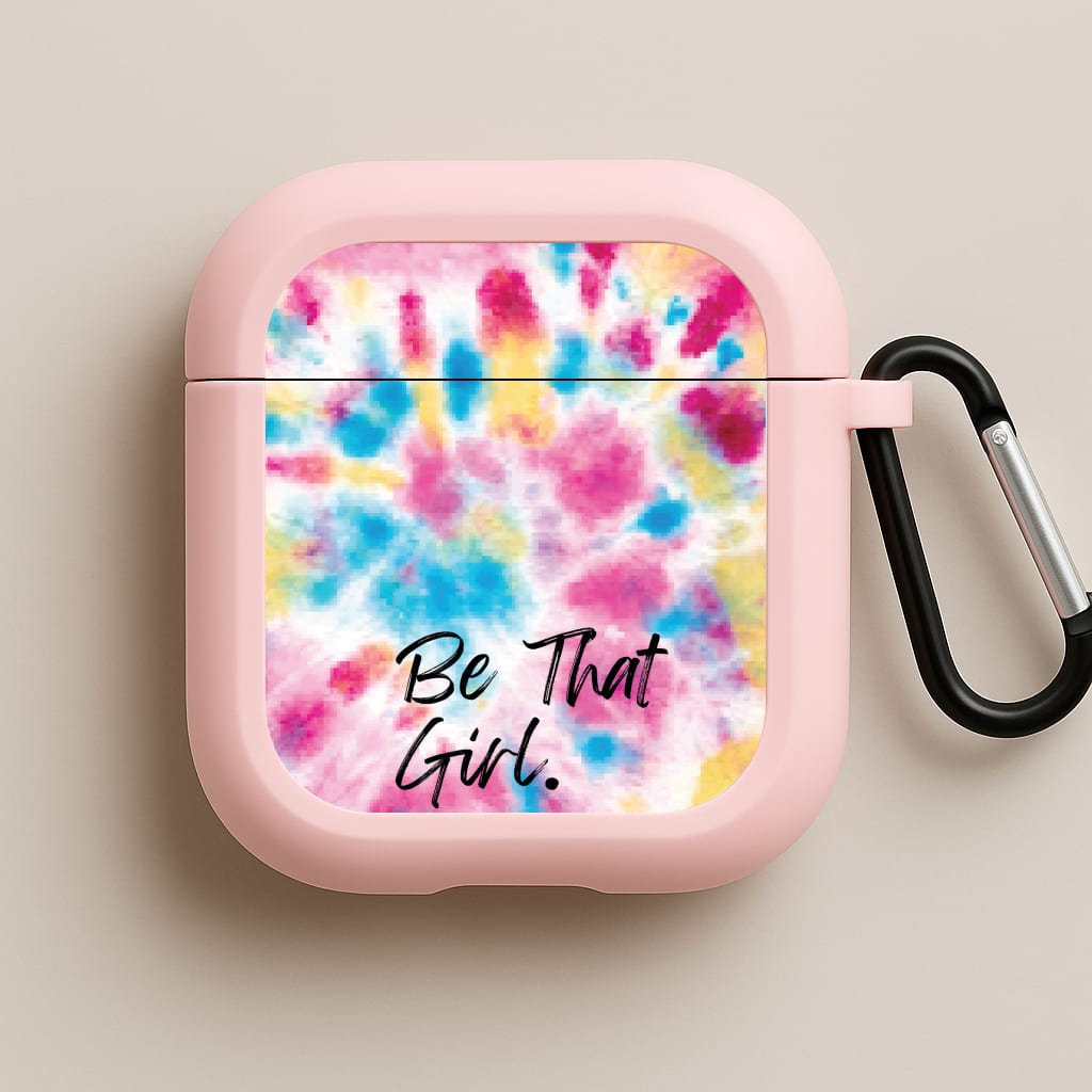 Tie Die Be That Girl Pink AirPods Case