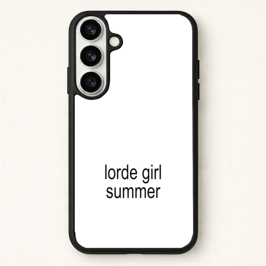 Lorde Girl Summer Phone Case for Galaxy S26 Plus