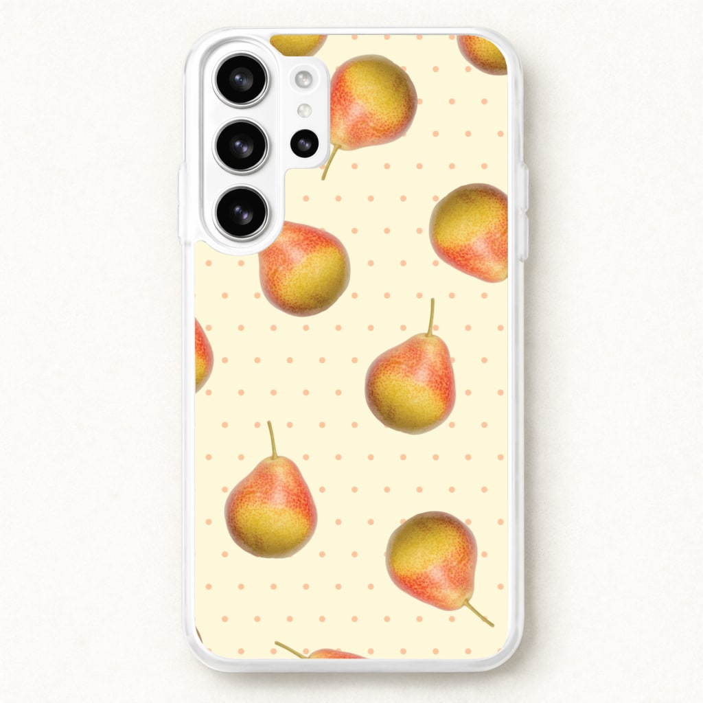 Pears And Polka Dots Pattern Phone Case for Galaxy S26 Ultra