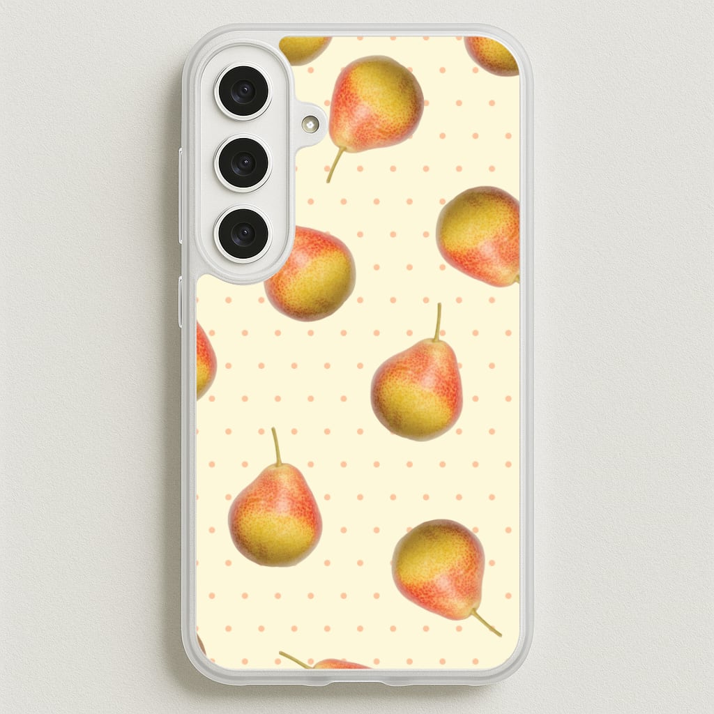 Pears And Polka Dots Pattern Phone Case for Galaxy S25FE