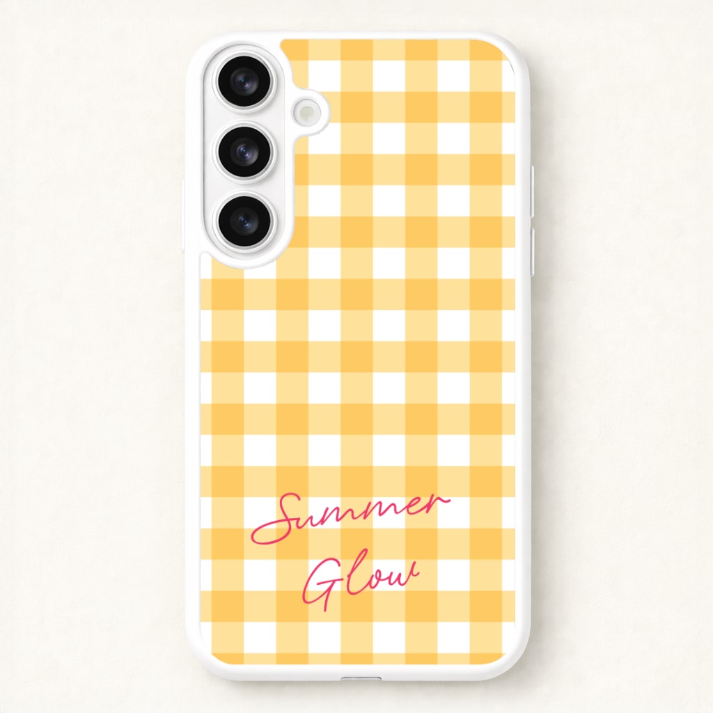 Tartan Summer Glow Phone Case for Galaxy S26 Plus