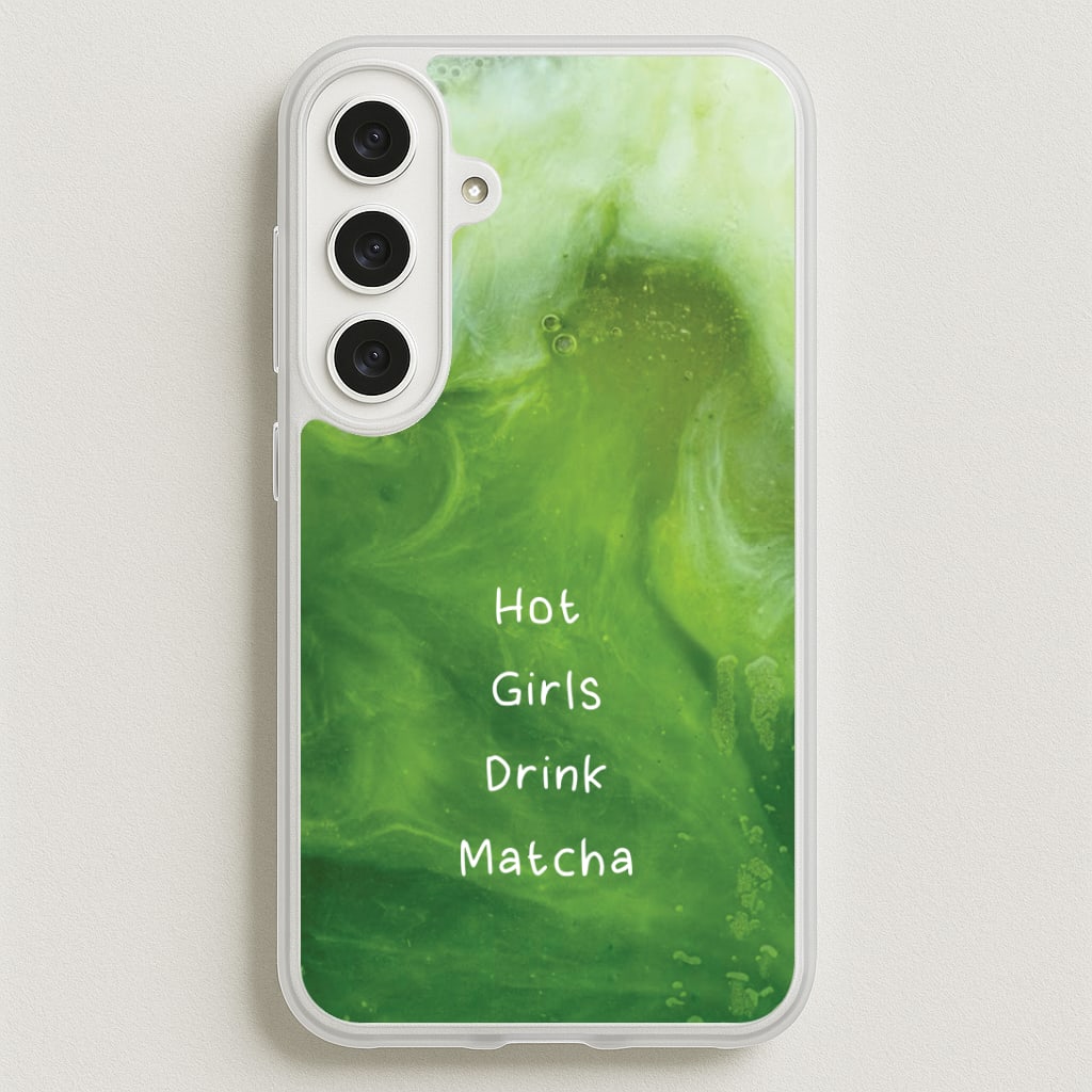 Hot Girls Drink Matcha Phone Case for Galaxy S25FE