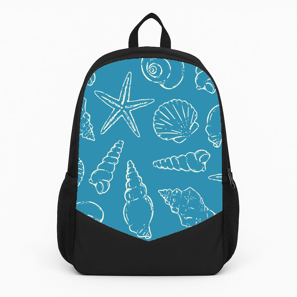 Sketched Shells Pattern Large Backpack