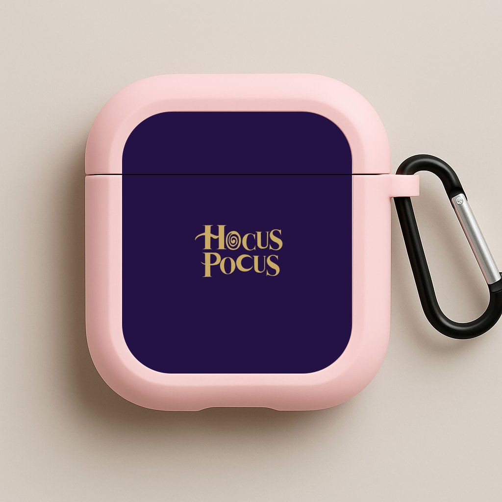 Text - Hocus Halloween Pink AirPods Case