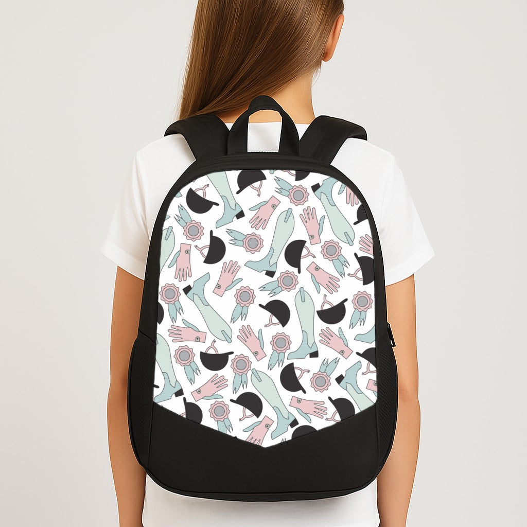 Clothing Patterns - Horses Large School Bag