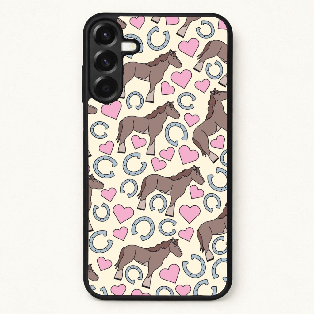 Horses And Horseshoes Pattern - Horses Phone Case for Galaxy A57