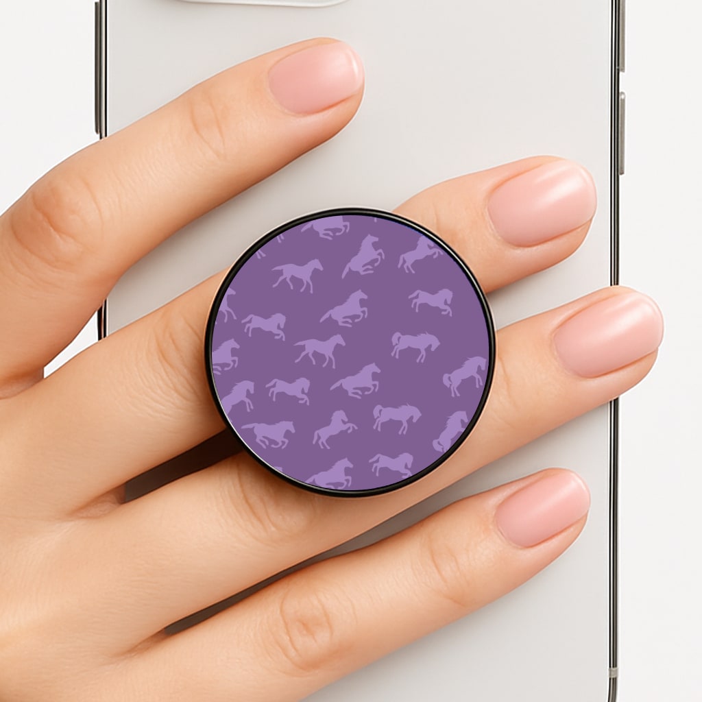 Purple Horse Pattern - Horses Phone Grip