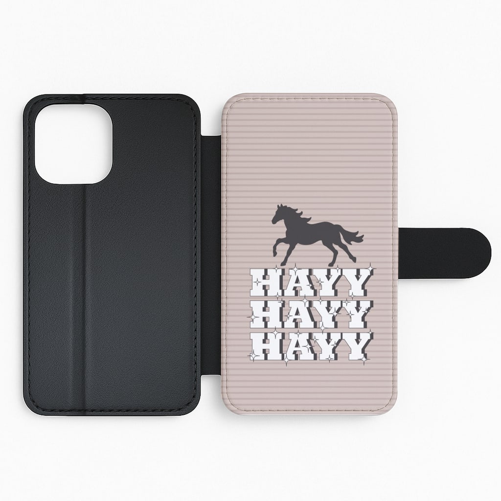 Hayy Hayy Hayy - Horses Flip Phone Case