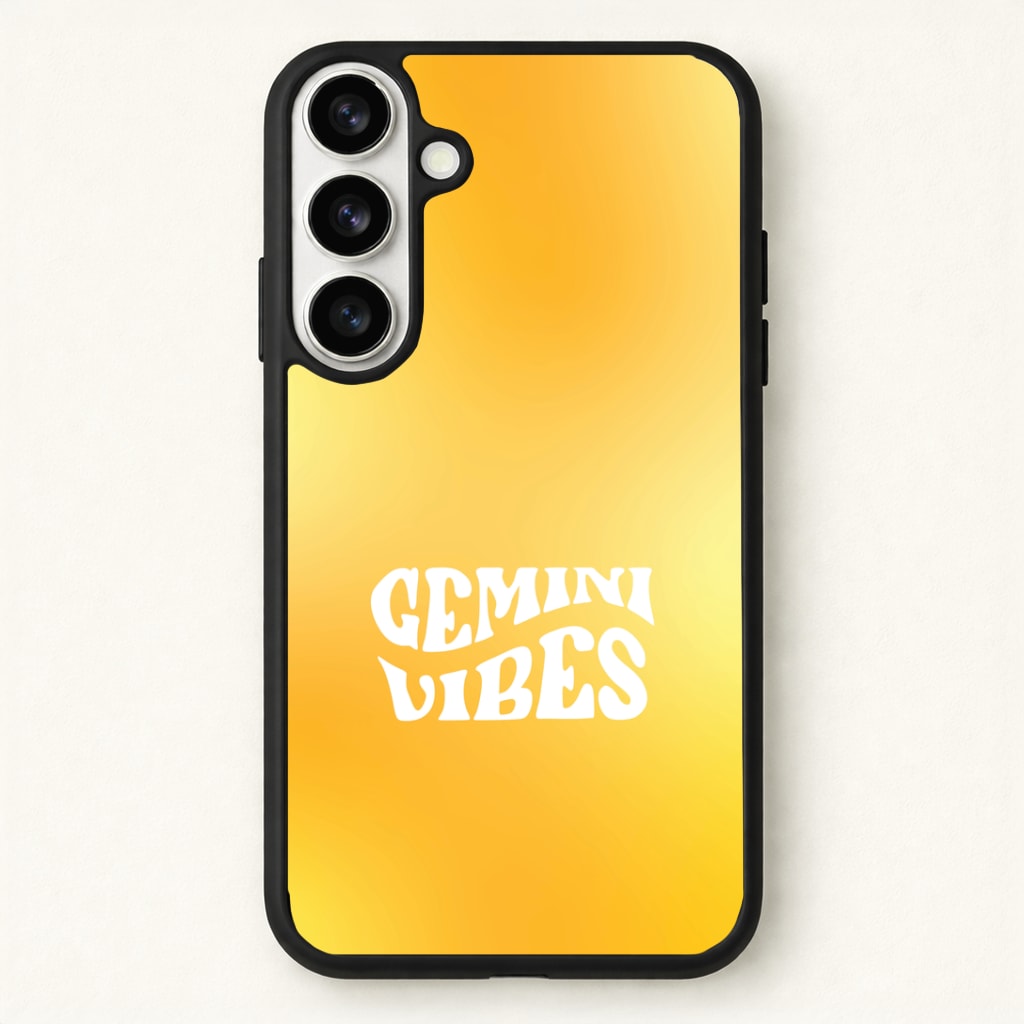 Gemini Vibes Gradient Zodiac Phone Case for Galaxy S26 Plus