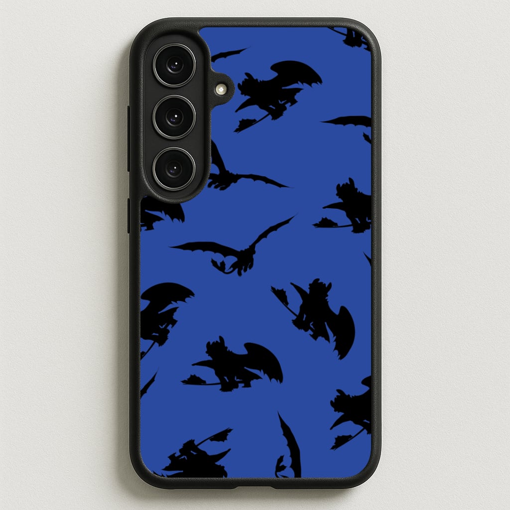 Dragon Silhouettes Pattern Phone Case for Galaxy S25FE