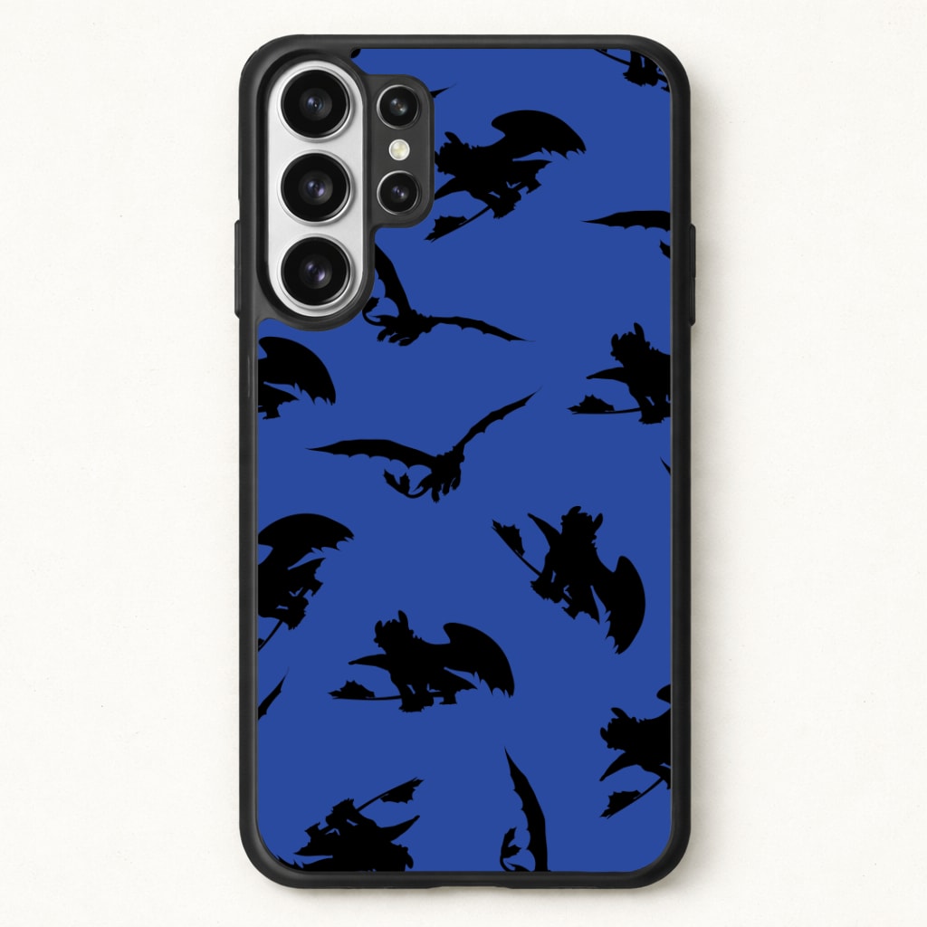 Dragon Silhouettes Pattern Phone Case for Galaxy S26 Ultra
