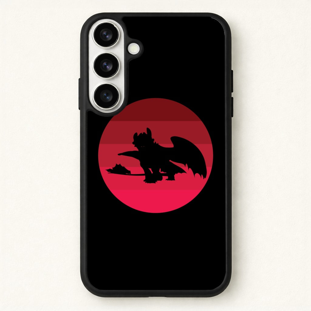Red Sunset Dragon Phone Case for Galaxy S26