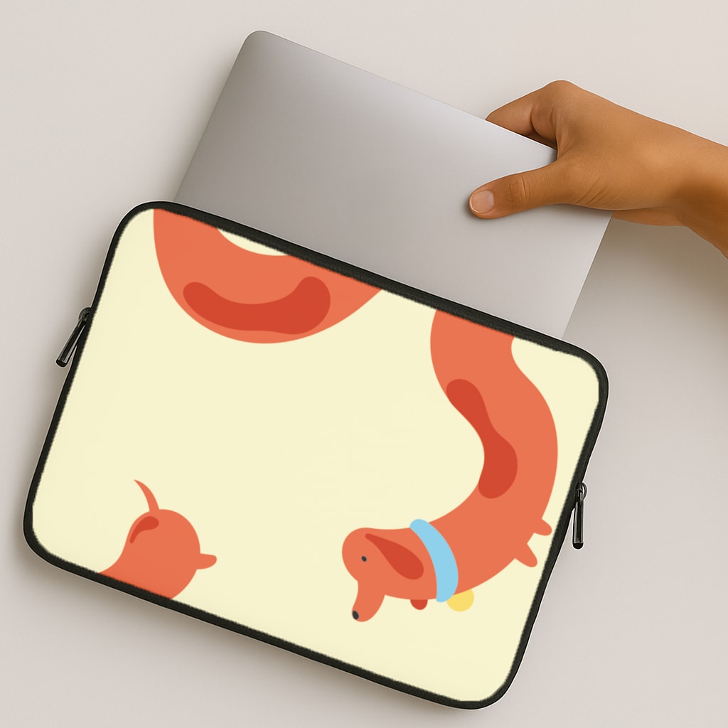 Sausage dog wrapped round - Dachshunds MacBook Case