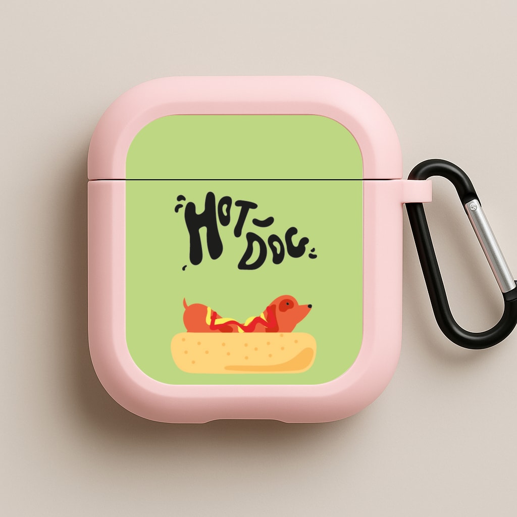 Hot Dog - Dachshunds Pink AirPods Case